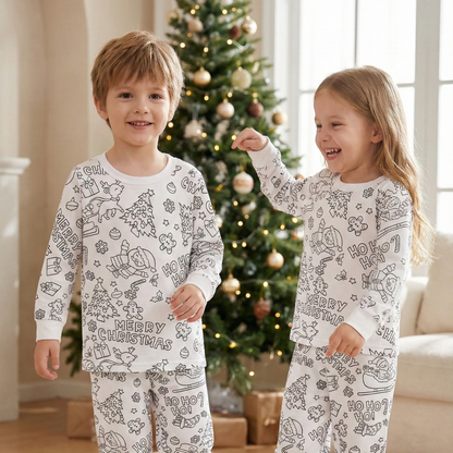 Color & Wear Pajama Set + Fabric Markers | Christmas